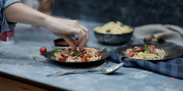 spaguetis con berenjena